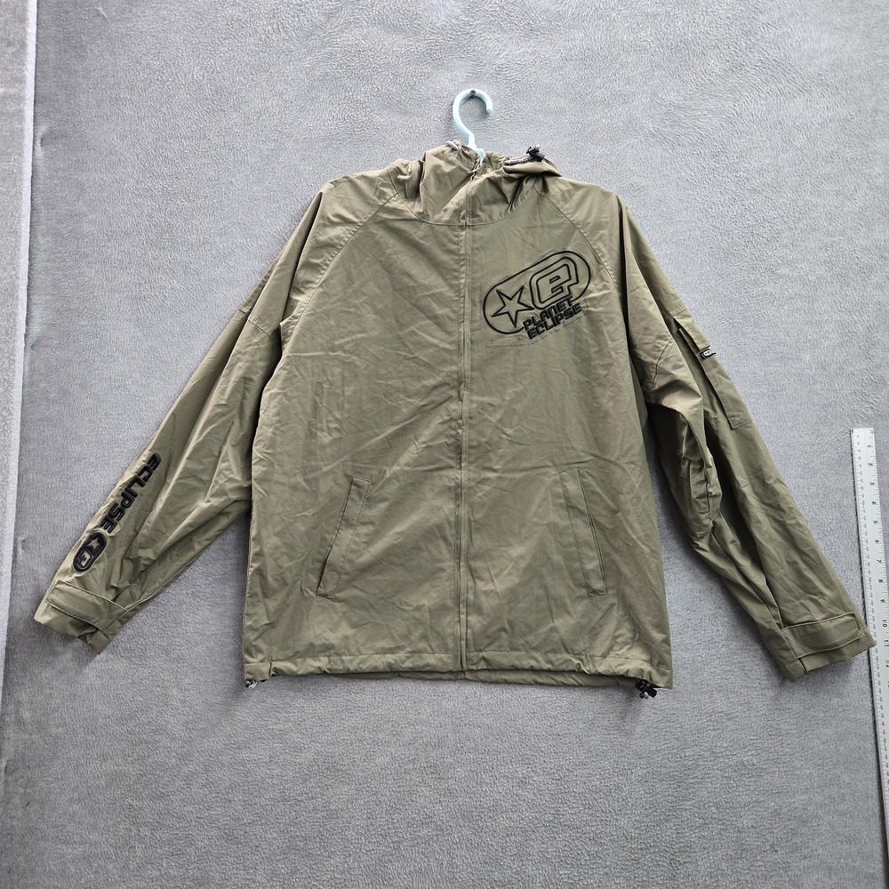Planet Eclipse Men Jacket M Green Logo Embroidery Ripstop Paintball